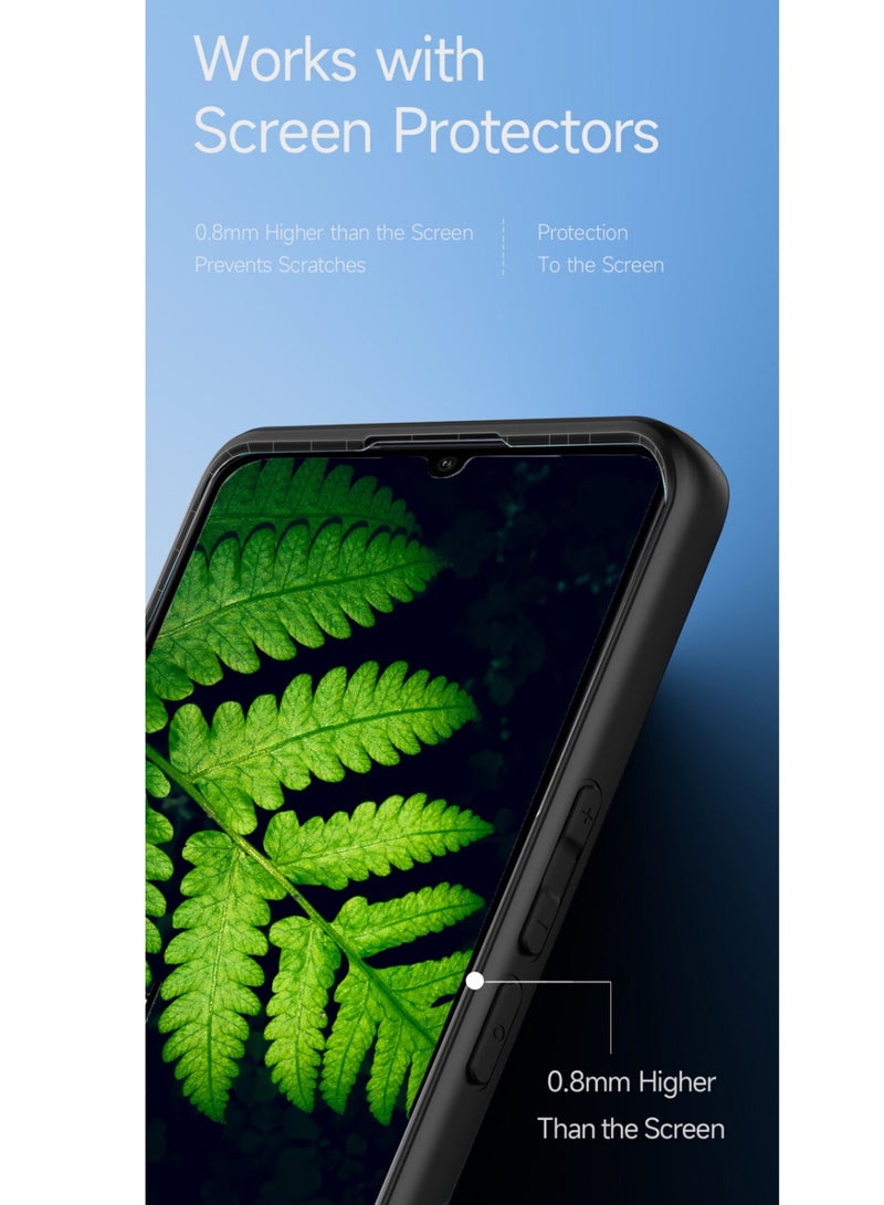 Techie غطاء خلفي أنيق من TPU سيليكون مع مقبض يد مغناطيسي وآلية دعم لهاتف Honor X9b - أسود - Image 4