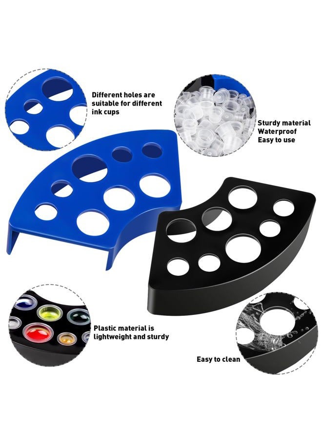 GCTWFYK Tattoo Ink Caps Kit, 500 PCS SML Mixed Size Tattoo Ink Cups with 2 Ink Cap Holders, Disposable Plastic Pigment Caps for Tattooing Set Tatoo Supplies Accessories - Image 4