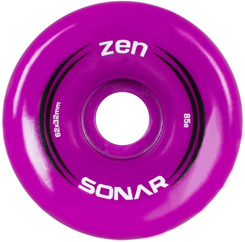 Riedell Zen Wheels - Quad Roller Skate Wheels - 4 Pack of 32mm x 62mm 85A Wheels - Image 2
