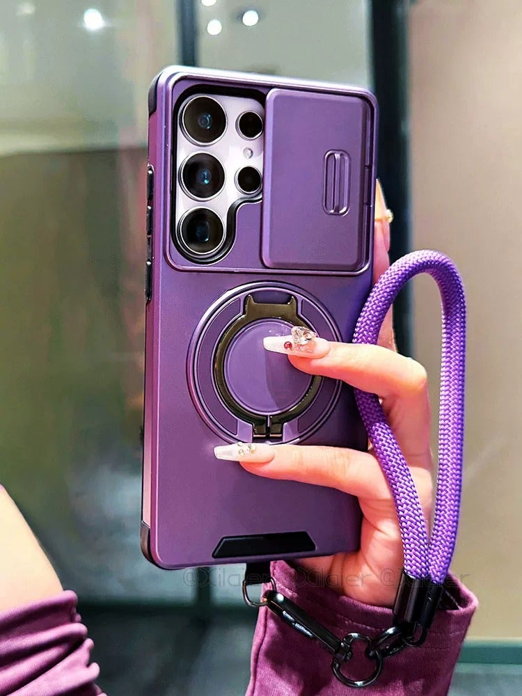 Compatible with Samsung Galaxy S25 Ultra Sliding Camera Lens Cover Phone Case, S26, S24 Plus, A17, S23, S20 FE, A56, A57, A55, Shockproof, Creative Design - Image 5