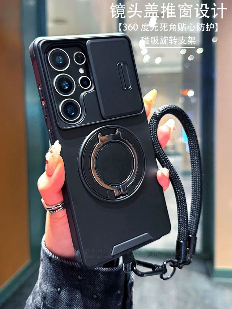 Compatible with Samsung Galaxy S25 Ultra Sliding Camera Lens Cover Phone Case, S26, S24 Plus, A17, S23, S20 FE, A56, A57, A55, Shockproof, Creative Design - Image 3
