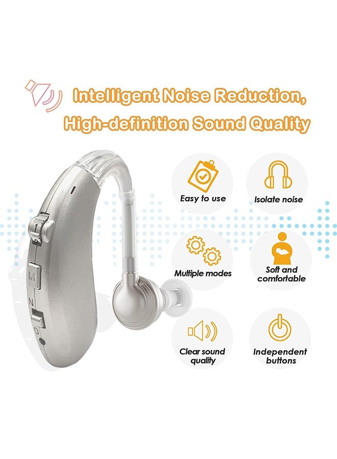 HAVEN Rechargeable Hearing Aids,Mini Rechargeable Hearing Device，Mini Hearing Amplifiers with Noise Cancelling，3 Modes, Adjustable Volume  - Image 3