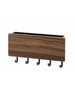 INSENSE Porch solid wood storage box, key storage box, wall hook solid wood storage hook, wooden clothes hook, porch sundries hanger  - Image 1