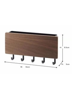 INSENSE Porch solid wood storage box, key storage box, wall hook solid wood storage hook, wooden clothes hook, porch sundries hanger  - Image 3