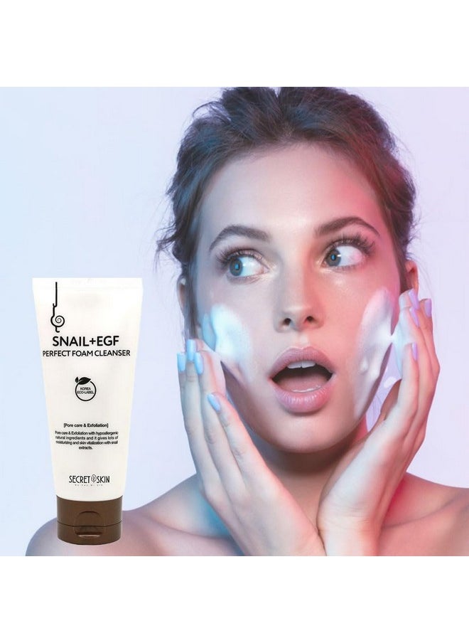 GLAMMEDI GLAMMEDI SECRET SKIN Snail+EGF Perfect Cream Wrinkle Bounce Firming Fine line Care Korean Skin Care (#03 Foam Cleanser)  - Image 1