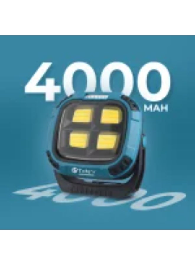 توبيز كشاف LED من توبي - 5 ألوان إضاءة مع 18 وضع إضاءة، بطارية 4000 مللي أمبير في الساعة، فلاش أحمر للطوارئ، إضاءة قوية لانقطاع التيار الكهربائي، إصلاح السيارات في الهواء الطلق - Image 2