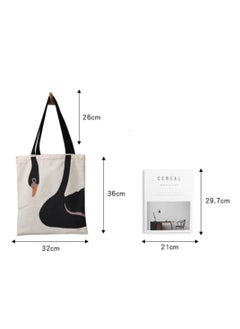 Skycare Canvas Tote Bag,Reusable Shopping Bag ,Reusable Grocery Tote Bag, Book Shoulder Tote Bag with Pocket for Women  - Image 3