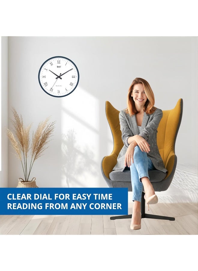 Ajanta Wall Clock 10027 – Blue Home Décor Series | Silent Sweep Movement, Accurate Quartz Clock | Stylish Wall Timepiece for Home & Office - Image 5