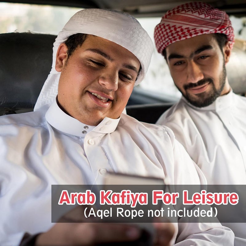 وشاح الرأس، الكوفية، الشماغ، العمامة، غطاء الرأس، ملابس الرأس للمسلمين العرب من السعودية ودبي للرجال والنساء - Image 4