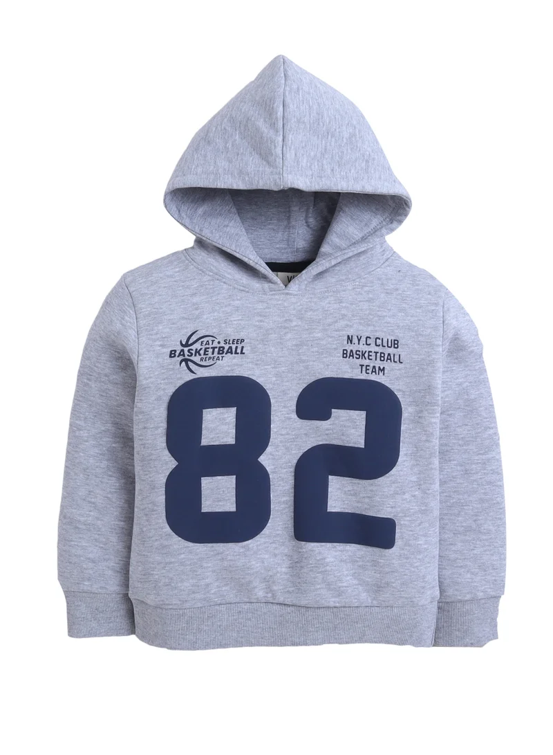 victor and jane Boys' Grey "82 NYC Club" Hoodie Sweatshirt