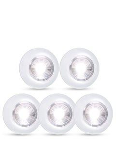 5 Pack LED Battery Powered Wireless Touch Night Lights Perfect for Closets Cabinets Counters or Utility Rooms Cordless Light
