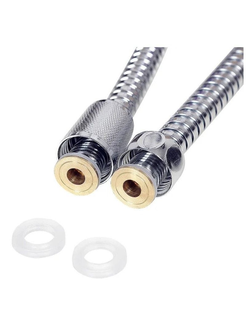 Heng Yi Stainless Steel Handheld Bidet Spray Shower Shattaf Hose Muslim Shower Kit For Toilet Bathroom Silver 1.2 Meter Pipe - Image 4
