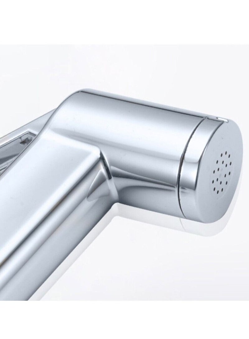 Heng Yi Stainless Steel Handheld Bidet Spray Shower Shattaf Hose Muslim Shower Kit For Toilet Bathroom Silver 1.2 Meter Pipe - Image 2