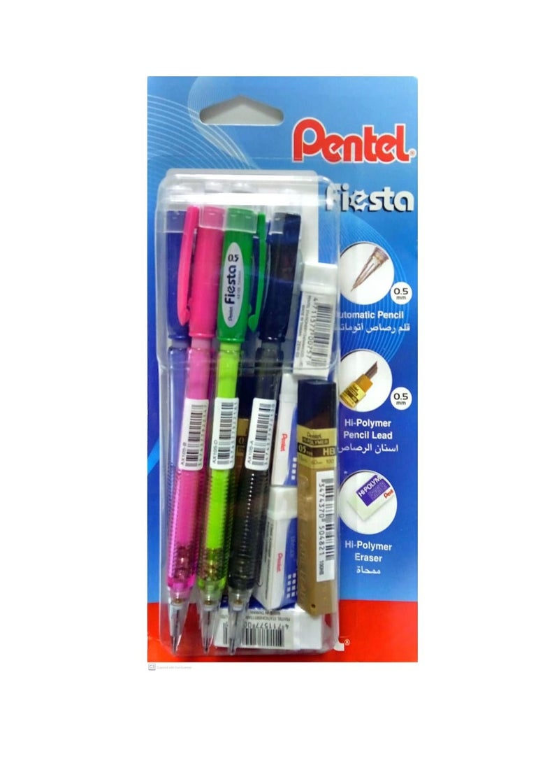 Pentel Fiesta Mechanical Pencil, Lead And Eraser Set OF 11-Piece - Image 2