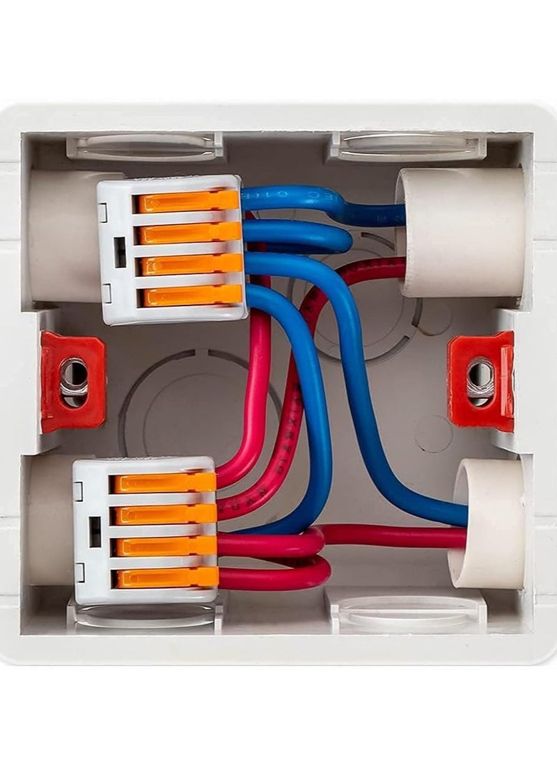 KASTWAVE - 141Pcs Lever Wire Connectors, Compact Splicing Conductor Connector for Solid Stranded Flexible Wires 28-12 AWG Orange - Image 1