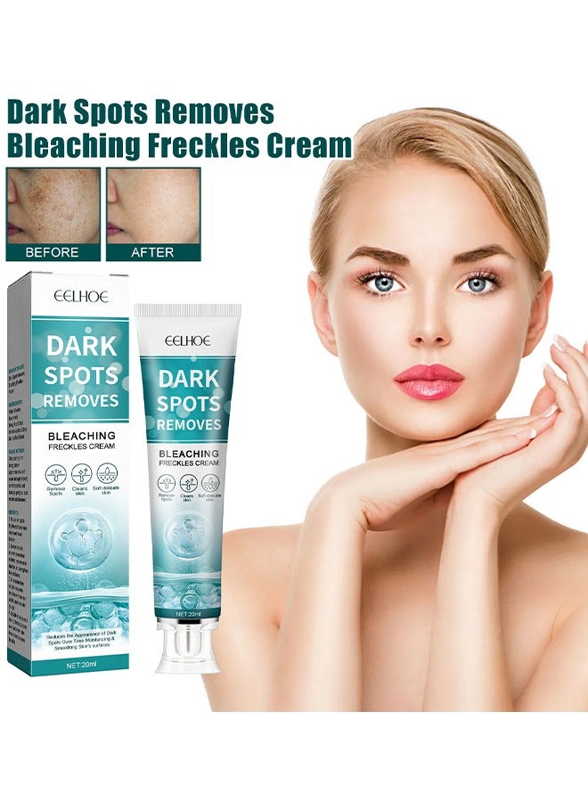 EELHOE Dark Spots Removes - Whitening Freckle Cream Fades Dark Spots And Evens Skin Tone Brightens Complexion Freckle Remover Brightening Deep Moisturizing Dark Spot Corrector 20g - Image 1