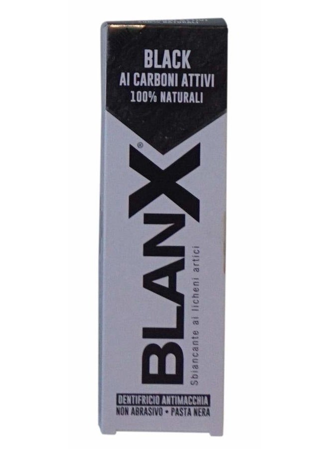 BlanX:"Black" Whitening Black Toothpaste - 2.54 Fluid Ounces (75ml) Tube (Pack of 2) [ Italian Import ] - Image 2