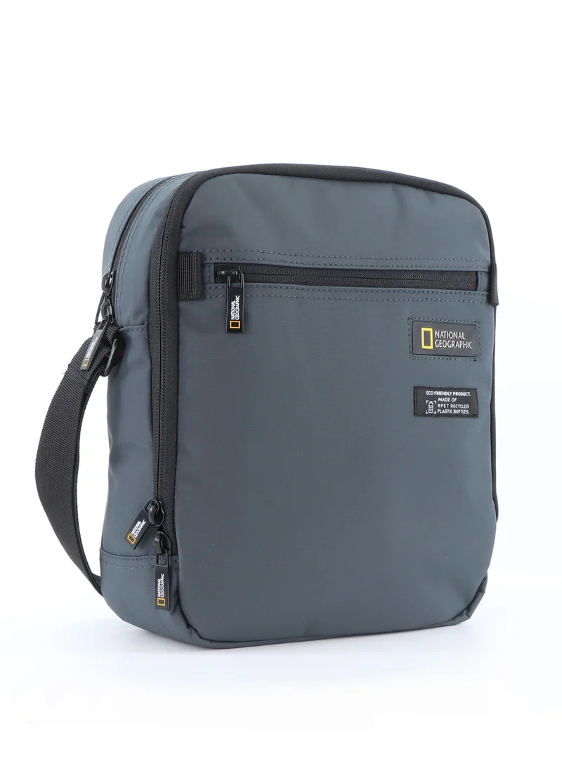 NATIONAL GEOGRAPHIC National Geographic Mutation Vertical Shoulder Bag Grey, Compact Durable Water Resistant Light Weight Travel Casual Outdoor Crossbody Bag For Men And Women