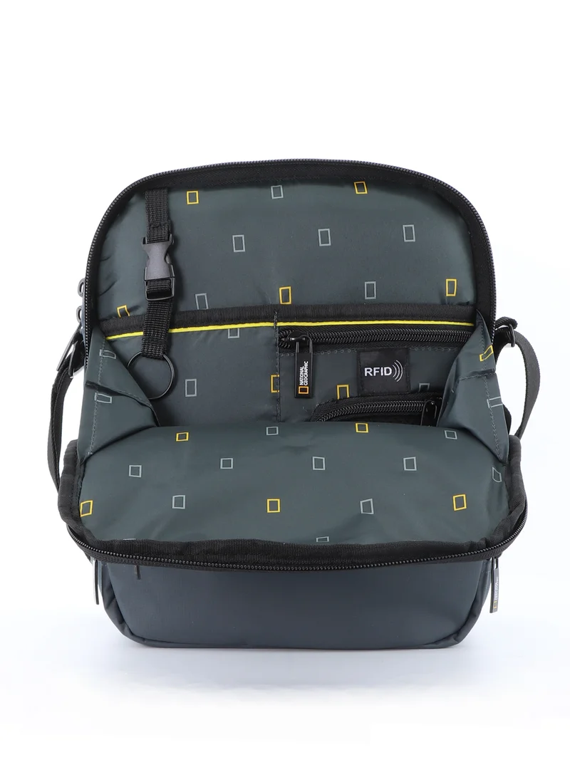 NATIONAL GEOGRAPHIC National Geographic Mutation Vertical Shoulder Bag Grey, Compact Durable Water Resistant Light Weight Travel Casual Outdoor Crossbody Bag For Men And Women