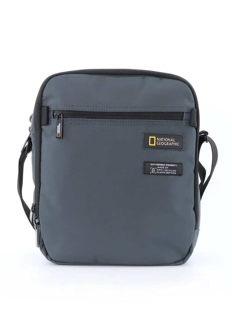 NATIONAL GEOGRAPHIC National Geographic Mutation Vertical Shoulder Bag Grey, Compact Durable Water Resistant Light Weight Travel Casual Outdoor Crossbody Bag For Men And Women