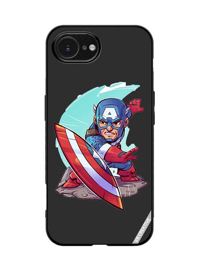 VR CREATIVE Protective Case Cover For Apple iPhone 16e Superhero Captain America Design Multicolour