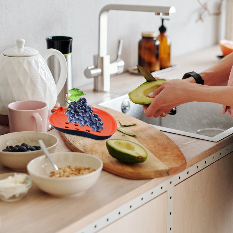 2Pcs Double-layer Fruit Drain Plates Fruit Washing Plates Adorable Shape Fruit Serving Plates - Image 4