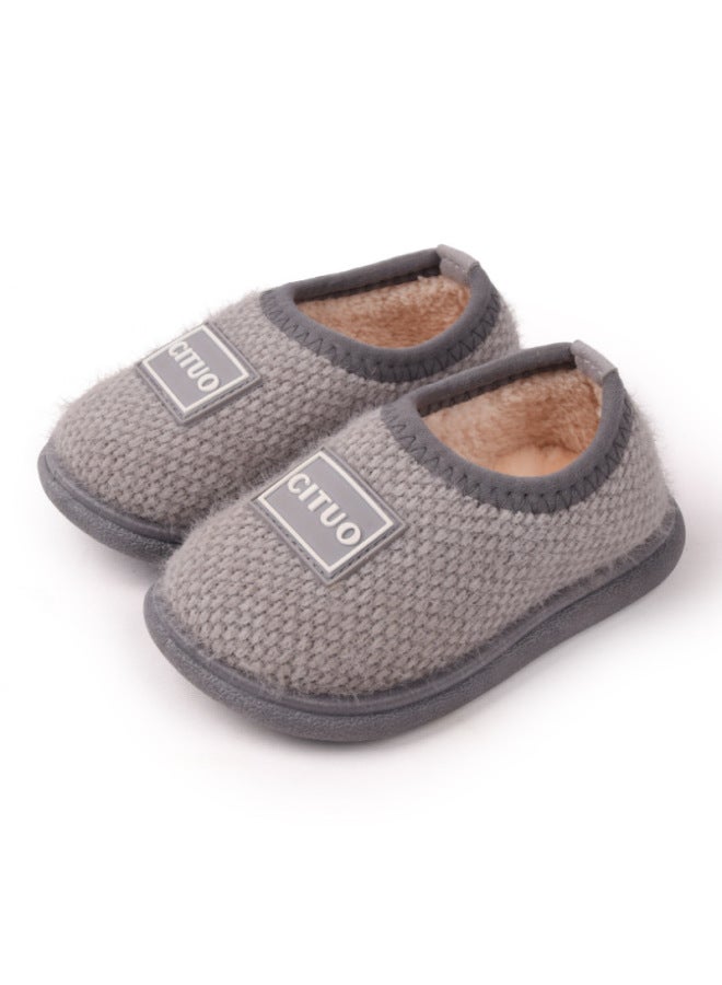 Children's Cotton Slippers For Toddlers, Indoor Use In Autumn And Winter, Non-slip Soft Sole, Boys And Girls, Baby Plush Cotton Shoes, Children's Style