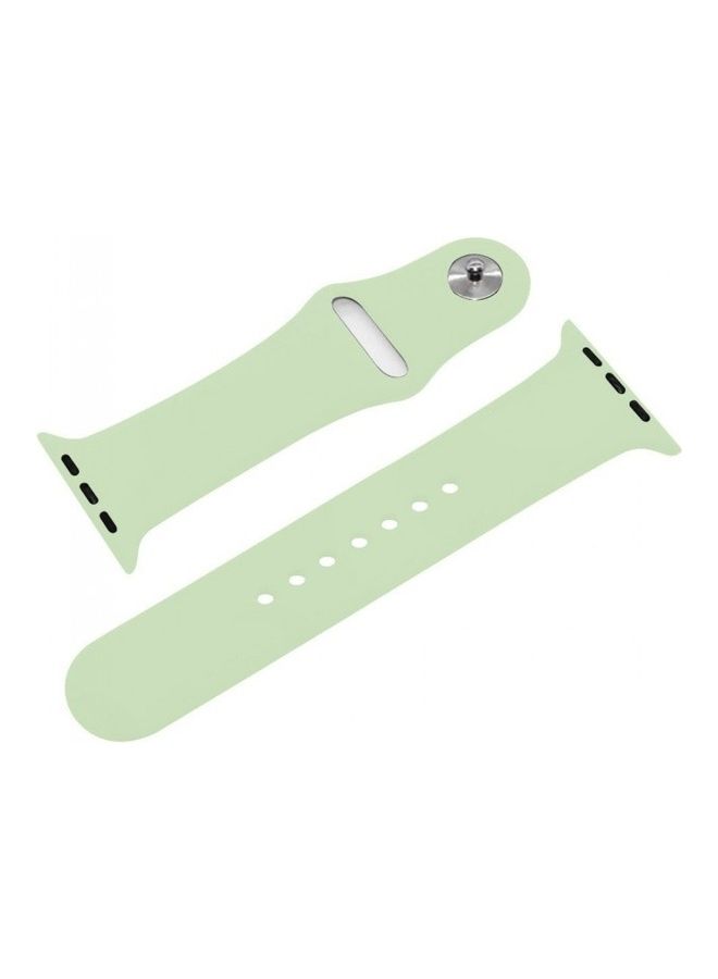 NIBEMINENT Silicone Replacement Band For Apple Watch 38/40mm Mint Green - Image 4