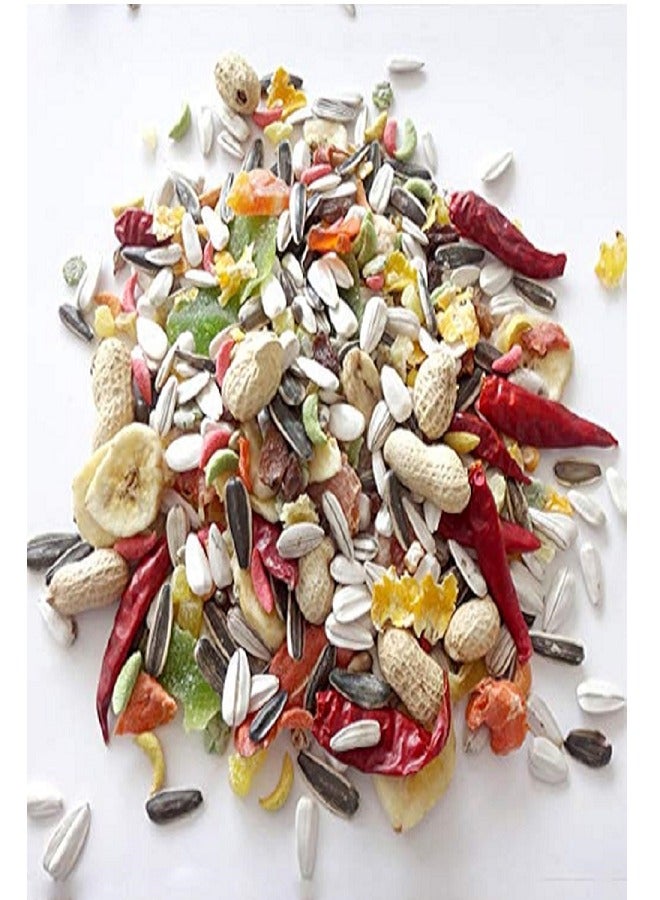 Bird Food ,Mix Parrot Food 34 Types of Seed for Cockatoo, African Gray, Indian Parrot and Other Medium Birds - All Life Stages ( 2 Kg) - Image 1