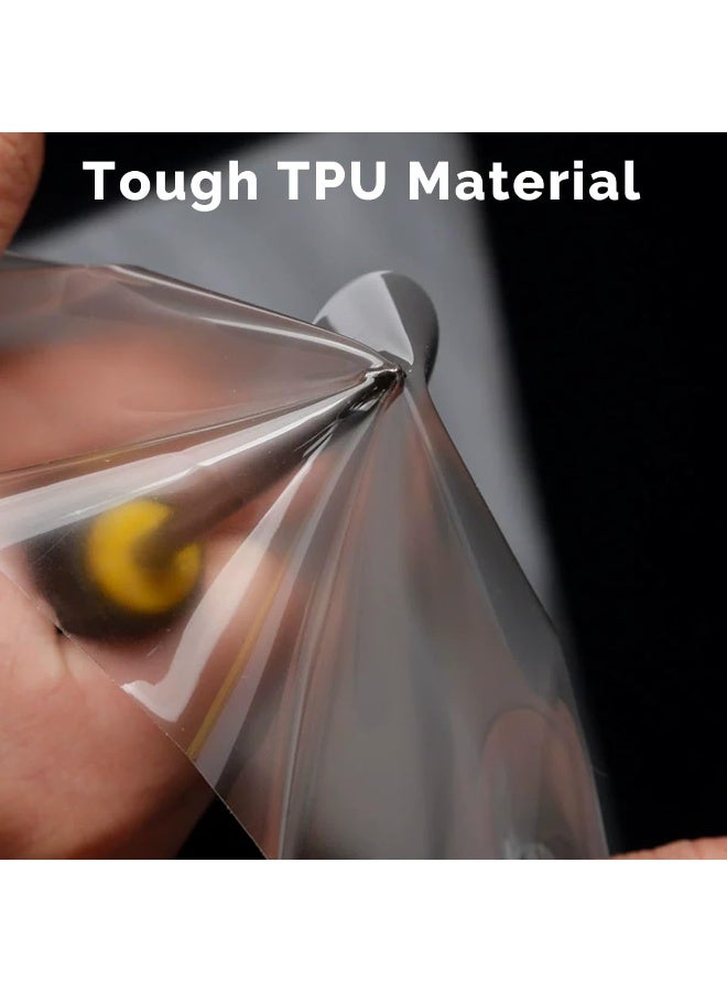 16 Pieces Of Door Handle Protection Stickers, Universal Transparent Tpu Scratch Resistant Car Door Handle Protection Film, Suitable For Most Car Handle Side Paint Protection Stickers 8cm*9cm (Transparent) - Image 3