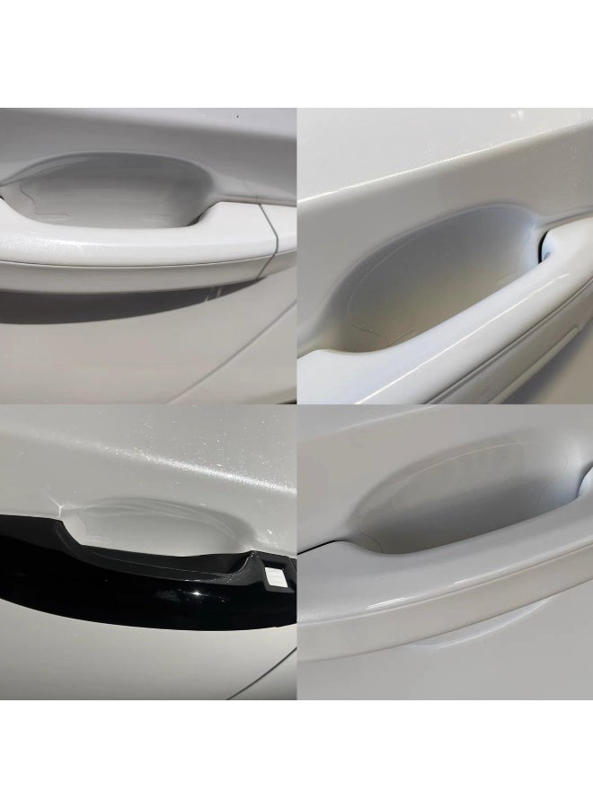 16 Pieces Of Door Handle Protection Stickers, Universal Transparent Tpu Scratch Resistant Car Door Handle Protection Film, Suitable For Most Car Handle Side Paint Protection Stickers 8cm*9cm (Transparent) - Image 5