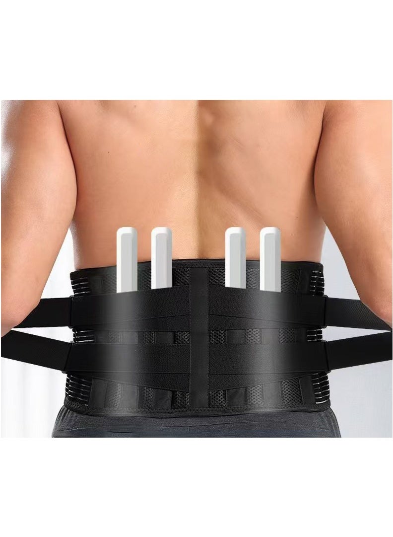 يا إلهي دعامة ظهر ، تخفيف آلام أسفل الظهر مع 7 فترات ، حزام دعم ظهر قابل للتعديل للعمل ، دعامة ظهر لتخفيف آلام أسفل الظهر ، دعم قطني مضاد للانزلاق لعرق النسا الجنف للرجال والنساء رمز XL - Image 5