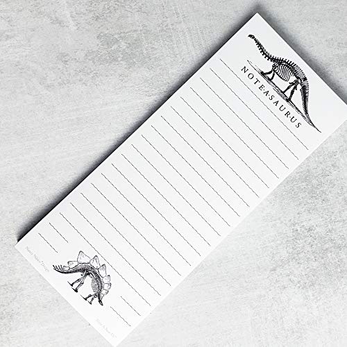 Nancy Nikko Dinosaur (Bones) Refrigerator Notepads, NOTE-A-SAURUS - Set of 2 Pads - Notes, To Do List, Grocery List - Image 2