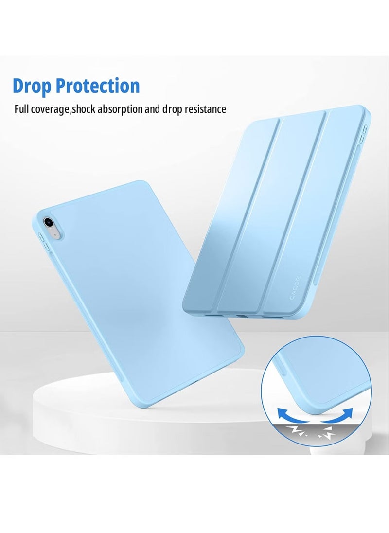 JAJEEK - Case for iPad 10th Generation 10.9 Inch (2022 Model) – Slim Stand Hard Back Shell Cover with Auto Wake/Sleep Function, Durable Protection, Lightweight, and Stylish – Precise Cutouts for Easy Access to Ports, Buttons & Camera – Perfect Fit for iPad 10.9” 10th Gen Blue - Image 1