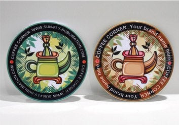 SFS BLANK 10 Pieces Blank Round 3.5"" Polymer Coaster Heat Press Thermal Transfer Sublimation Coated White Dye - Image 2