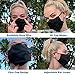 Yarehand 3Ply Organic Cotton Cloth Face Mask Reusable Washable Face Masks Adjustable Ear Loops Nose Wire Filter Pocket Pack of 3 No FogDust for Unisex Adult 3 Black - Image 4