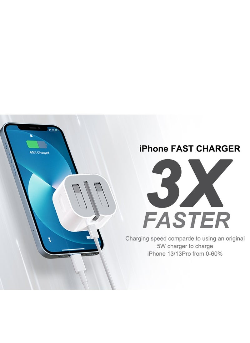 TEXOS iPhone Fast Charger | USB C Wall Fast Charger Compatible with iPhone 15/14/14 Pro/14 Pro Max  - Image 3