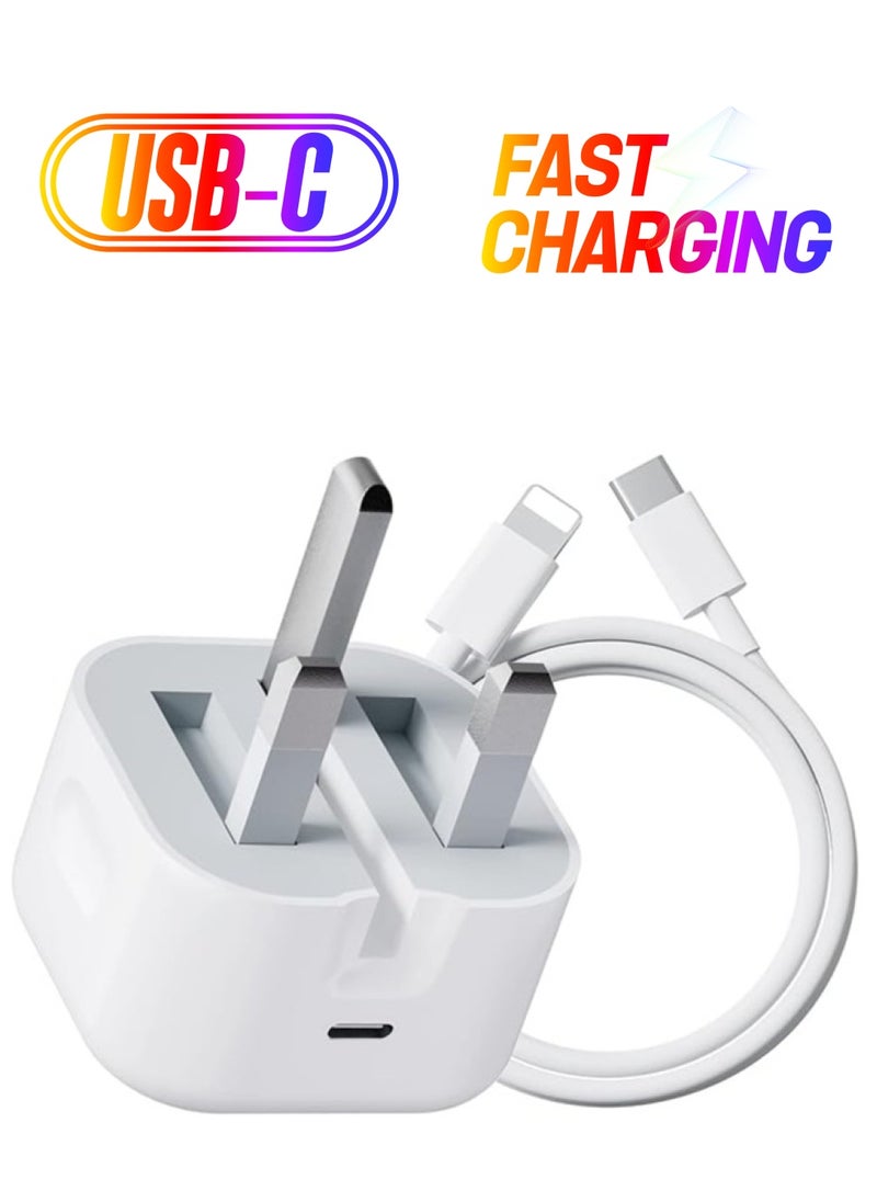 TEXOS iPhone Fast Charger | USB C Wall Fast Charger Compatible with iPhone 15/14/14 Pro/14 Pro Max  - Image 1