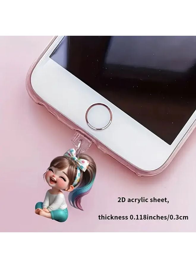 سدادة الغبار ذات الجماجم الزرقاء للواجهة البيضاوية من النوع C لحماية منفذ الهاتف - Image 5