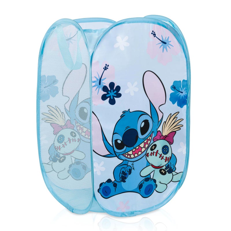 Jay Franco Disney Lilo and Stitch Pop Up Hamper - Mesh Laundry Basket/Bag with Durable Handles - Storage for Clothes and Toys - Image 4