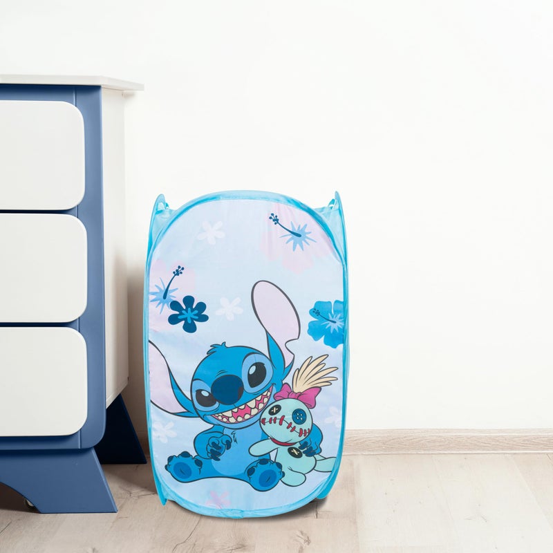 Jay Franco Disney Lilo and Stitch Pop Up Hamper - Mesh Laundry Basket/Bag with Durable Handles - Storage for Clothes and Toys - Image 2