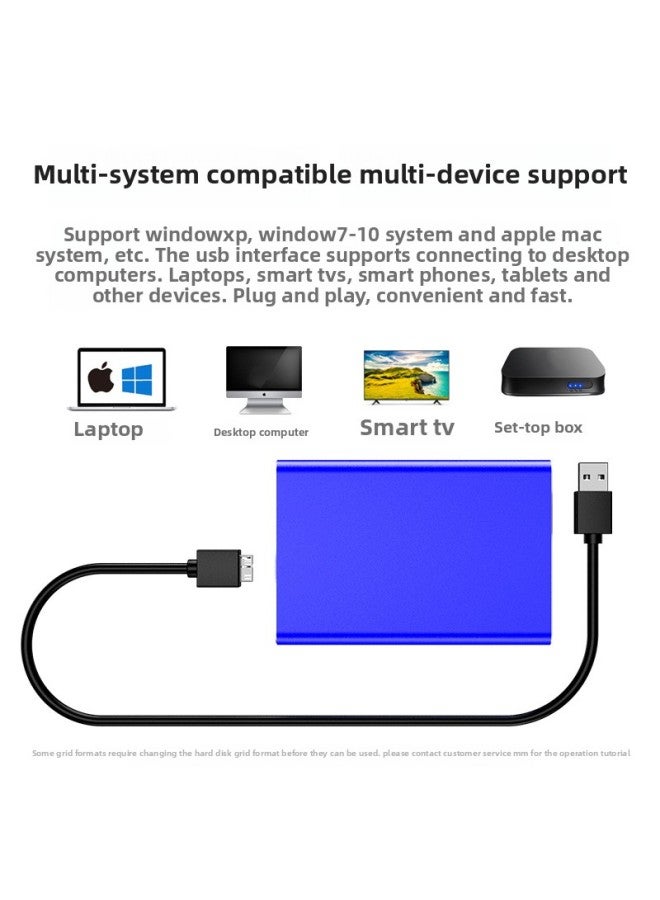 Aluminum Alloy 2.5 Inch Mobile Hard Disk 1TB500G High Speed USB3.0 Convenient And Exquisite Integrated Forming Technology And Beauty-Capacity:1TB-Interface:USB 3.0 - Image 4