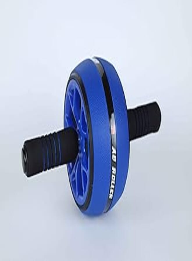 Generic Generic Exercise rolling wheel with handel blue and black