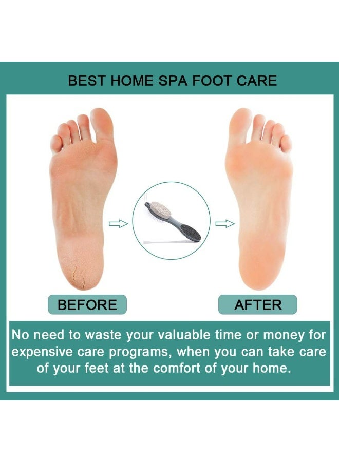 Fanski Foot File Callus Remover - Multi Purpose 4 in 1 Feet Pedicure Tools with Foot Scrubber, Pumice Stone, Foot Rasp and Sand Paper for Home Foot Care - Image 5