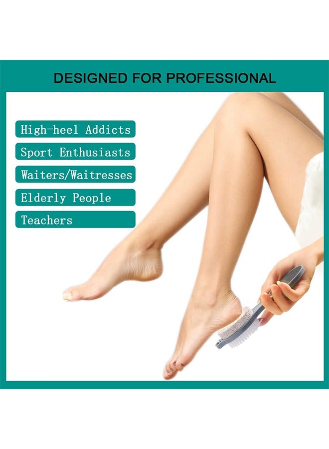 Fanski Foot File Callus Remover - Multi Purpose 4 in 1 Feet Pedicure Tools with Foot Scrubber, Pumice Stone, Foot Rasp and Sand Paper for Home Foot Care - Image 3
