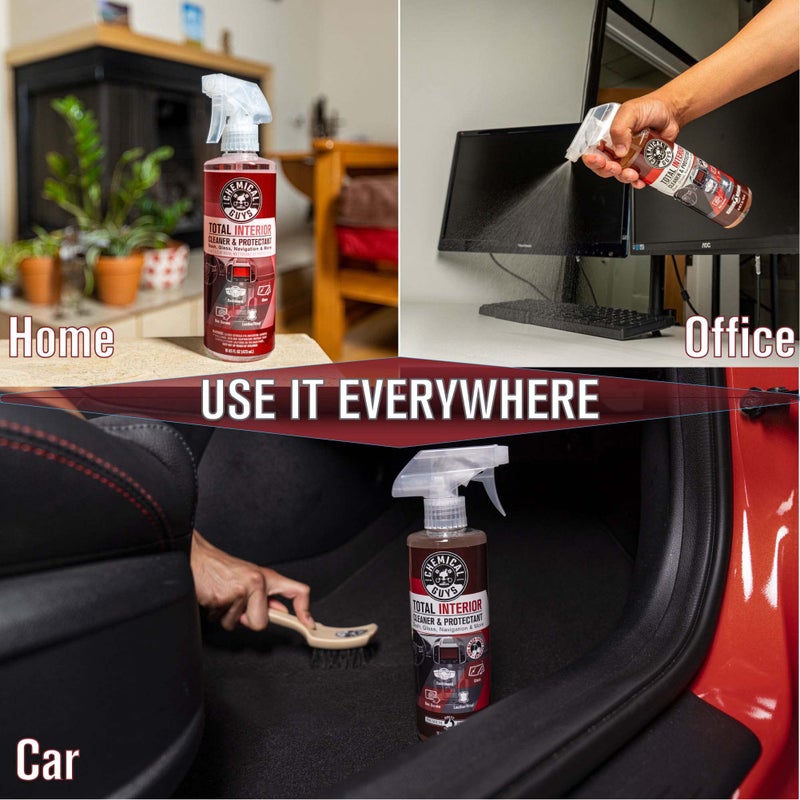 Chemical Guys Total Interior Cleaner & Protectant - Black Cherry, Car Cleaning Spray, Cleans and Protects Leather, Vinyl, Plastic, Rubber, and Glass, Safe for Trucks, SUVs, Jeeps, RVs & More - 16 oz - Image 4