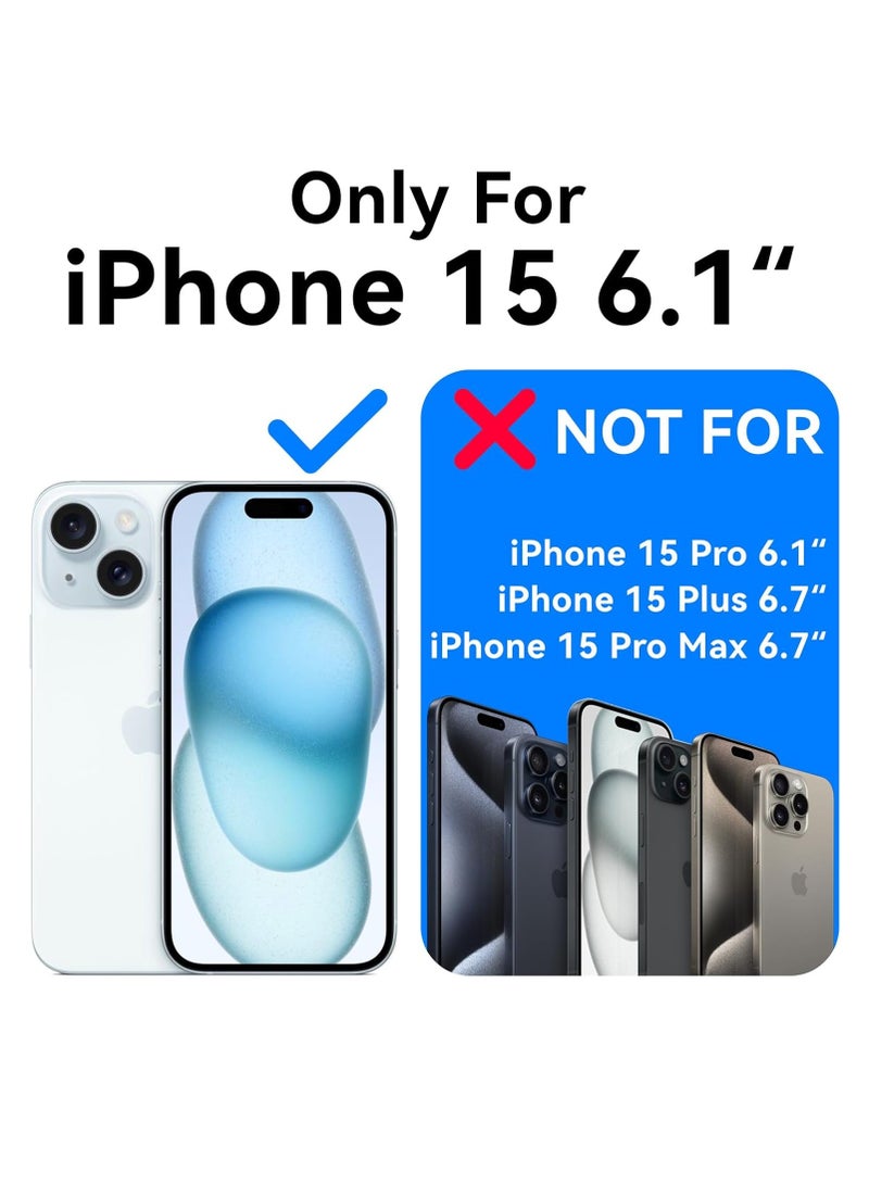 عام حافظة آيفون 15 شفافة، [ليست صفراء] [حماية من السقوط من الدرجة العسكرية] حافظة هاتف شفافة رفيعة لهاتف أبل آيفون 15 مع ممتص للصدمات 2023 - شفاف - Image 2