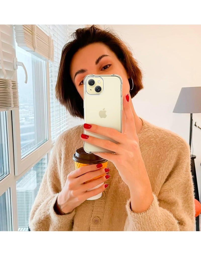 عام حافظة آيفون 15 شفافة، [ليست صفراء] [حماية من السقوط من الدرجة العسكرية] حافظة هاتف شفافة رفيعة لهاتف أبل آيفون 15 مع ممتص للصدمات 2023 - شفاف - Image 5