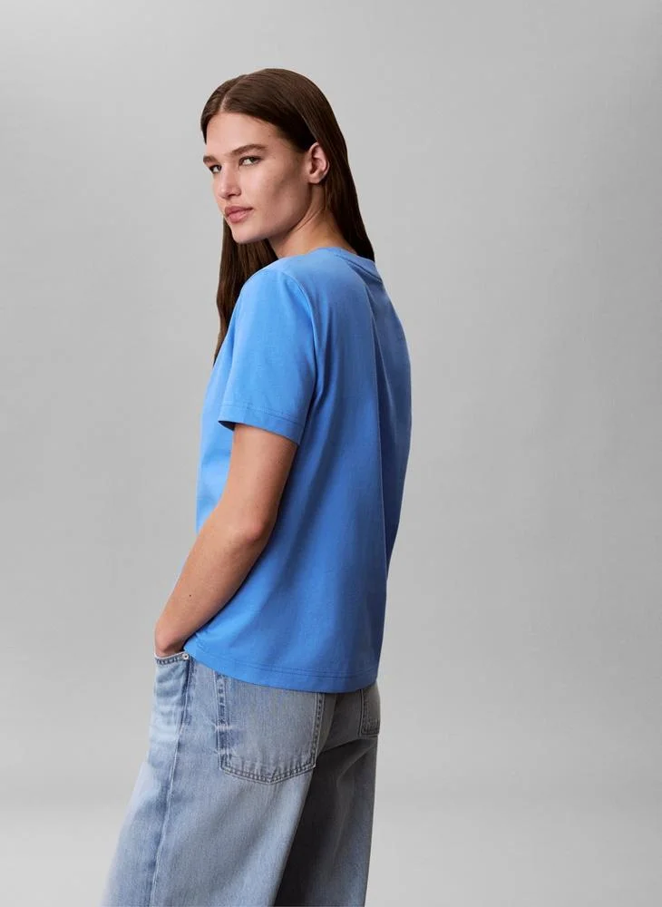 Calvin Klein Jeans  Linear Logo Crew Neck T-Shirt for Women | Best Price UAE