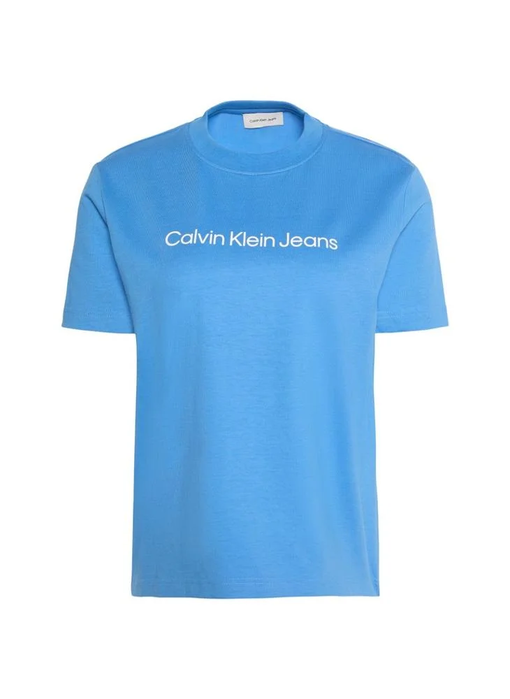 Calvin Klein Jeans  Linear Logo Crew Neck T-Shirt for Women | Best Price UAE